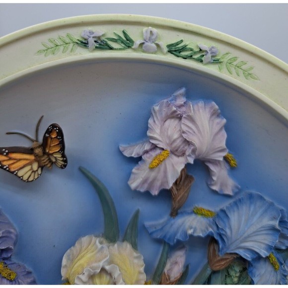 Lena Liu's Beautiful Gardens "The Iris Garden" 3-D Collector Plate - No. C12512 - Picture 9 of 14